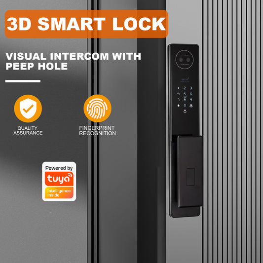 Intelligenteng Door Lock na may 3D Facial Recognition, Camera Video, at Voice