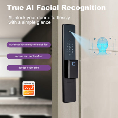Palm vein 3D face recognition smart door lock with camera Tuya WiFi biometric door smart digital lock