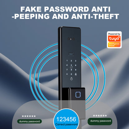 Palm vein 3D face recognition smart door lock with camera Tuya WiFi biometric door smart digital lock